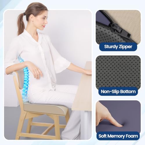 SweetSlubr Seat Cushion, Chair Pad, Memory Foam Tailbone Pain Relief