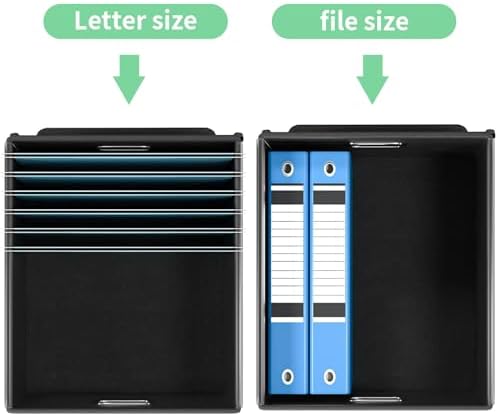 File Organizer Box with Lids, Collapsible File Folder Organizer