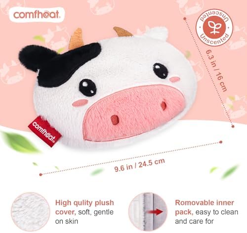 Cow Microwave Heating Pad for Period Cramps, Moist Heat Pack