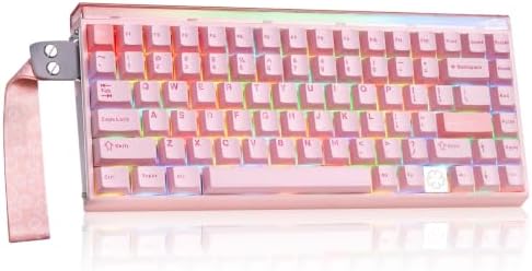 Aula Hero 75 HE Wireless Mechanical Keyboard,Pink Creamy Keyboard w/8000mAh