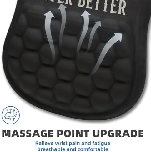 Ergonomic Mouse Pad with Wrist Rest, Memory Foam Wrist Support,Massage Bump