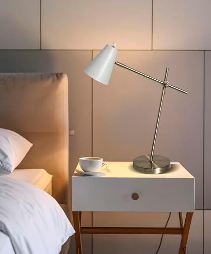 HarvestLand HaloBar White Mordern Desk Lamp, Reading Lamp for Home Office