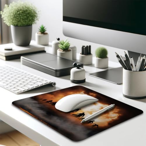Zombies Horror Themed Mouse Pad, Walking Dead in The Doom Mist Desk Mat