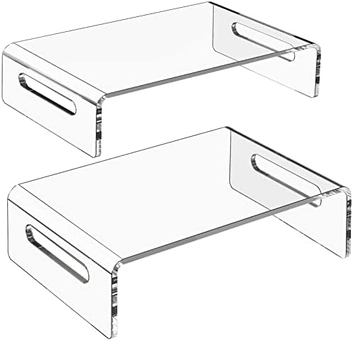 Zimilar 2 Pack Monitor Stand Riser, Acrylic Monitor Stand for Computer