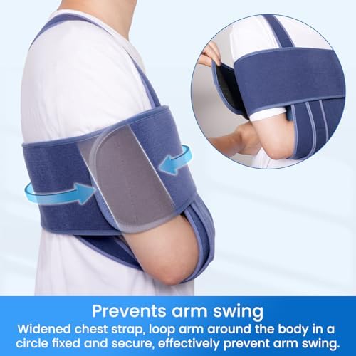 Velpeau Arm Sling for Sleep, Shoulder Immobilizer for Women & Men, Large