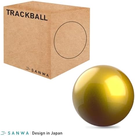 SANWA 34mm/1.34in Trackball, Replacement Ball for Logitech m575, m570, MX Ergo, Perixx, Kensington, Elecom, and Other Compatible Trackball Mouse, Glossy Yellow