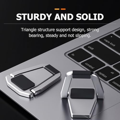 Aluminum Alloy Laptop Stand with Cooling Ventilation and Adjustable Riser for Desk Use, Portable Notebook Support for Improved Airflow and Ergonomic Computer Random Color