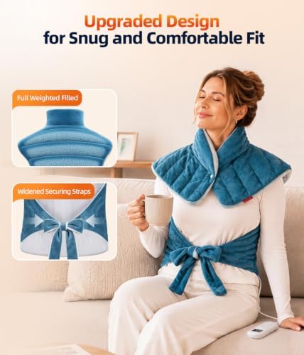 Comfytemp Heating Pad for Neck Shoulders Back, 22"x33" Weighted Heating Pad