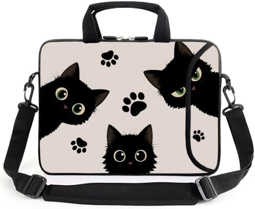 15" laptop sleeve laptop bag chromebook case adjustable shoulder strap with handle accessory pocket for men women (RYD-15-15)