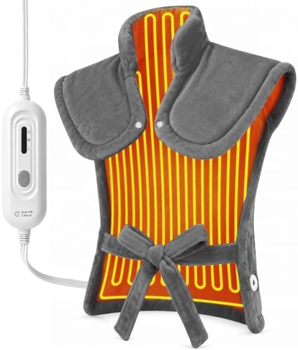 Tefici Electric Heating Pad for Back, Neck & Shoulders, 24"×33", Ultra Soft