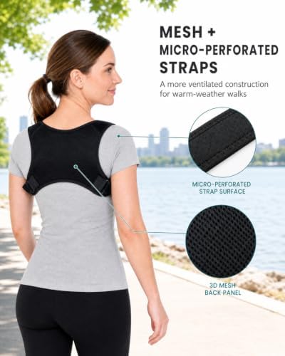 Women's Shoulder Posture Corrector for Walking, Upper Back Support