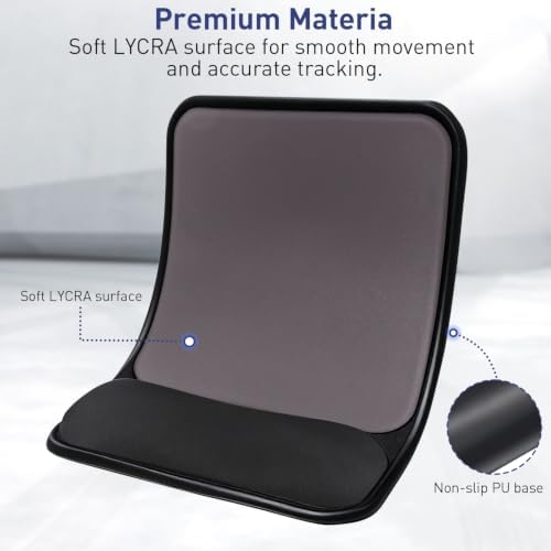 Ergonomic Mouse Pad with Gel Wrist Rest-Black