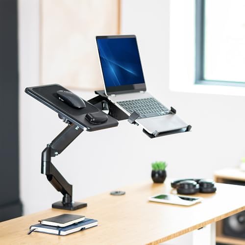 VIVO Black 8 x 12 inch Mouse Pad with Wrist Cushion, MOUNT-VMP01