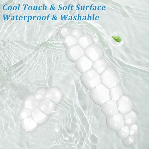 Gel Cloud Keyboard and Mouse Wrist Rest, Clear Cloud Wrist Rest for Keyboard, Cute Ergonomic Cloud Wrist Support for Typing Pain Relief, Green Cloud Wrist Rest for Office, Gaming, Computer, Laptop