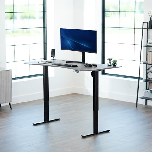 VIVO Dark Gray 63 x 32 in Standing Desk, DESK-KIT-1B1G