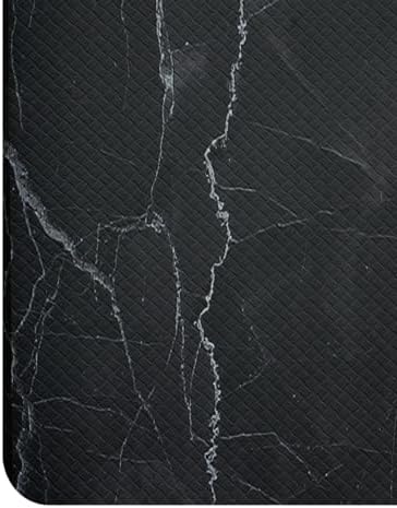 DEXI Kitchen Floor Mats Cushioned Anti Fatigue, 23x59 Black Marble