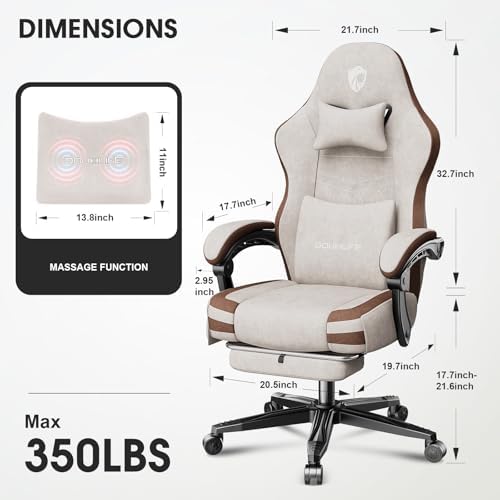 Fabric Gaming Chair Ergonomic Computer Office Chair with Massage