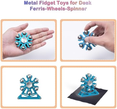 Desk-Fidget-Toys for Ferris-Wheels-Spinner: Metal Kinetic-Spinner 4mins, Cool-Gadgets for Kid Children Teen Adult EDC-Toy, ADHD Tools Cool-Stuff Stress Relief for Office Home School Christmas