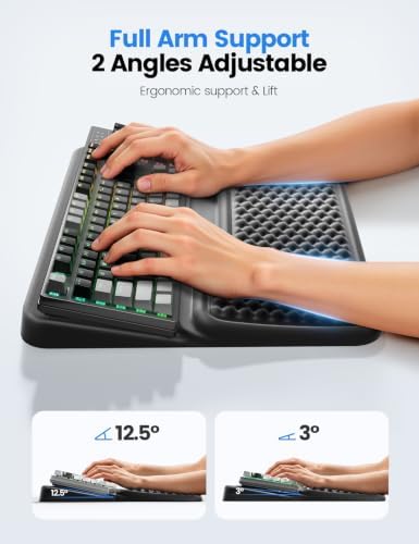 Vaydeer Extra Large Keyboard Stand with Wrist Rest, Ergonomic Wrist Support
