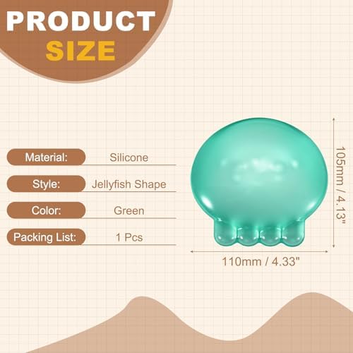 PATIKIL Gel Wrist Rest, Wrist Support for Mouse Jellyfish Shape Ergonomic Mouse Pad Soft Silicone Support Comfortable Cushion for Computer Gaming Office Home, Green