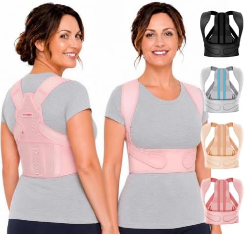 Fit Geno Posture Corrector for Women Lite, Upper Back Brace for Slouching
