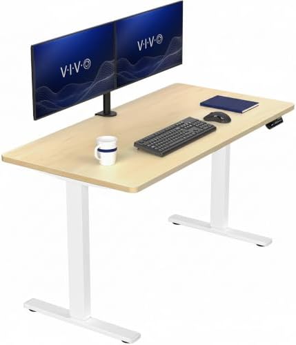 VIVO Light Wood 55 x 28 in Standing Desk, DESK-KIT-1W55C