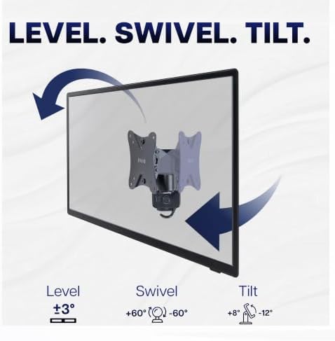 VIVO Modular Small TV Wall Mount, Monitor Wall Mount, RV TV Wall Mount, Up to 32 inch Screens, Low Profile, Fully Detachable, Single Stud, VESA 75x75 and 100x100, Holds 44 lbs, Black, MOUNT-TS132L