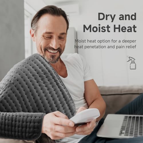 XXL Heating Pad for Back Pain Relief, Women Men Christmas Birthday Gifts
