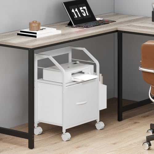 MAHANCRIS Small File Cabinet, Rolling Filing Cabinet for Under Desk