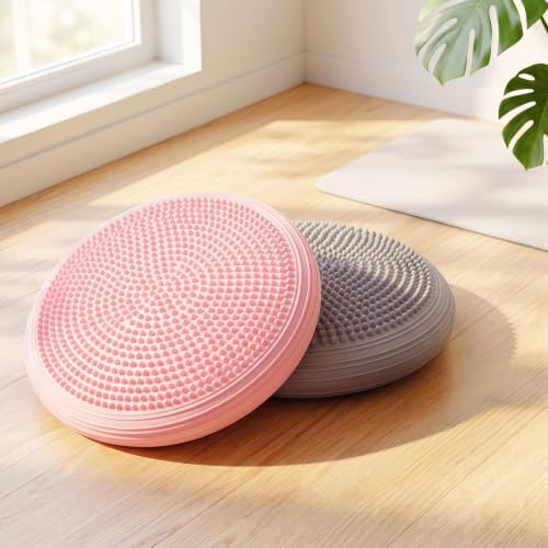 12 Pcs Wobble Cushion 13 Inch Inflated Wiggle Seat, 2 Hand Pumps