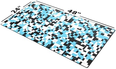 Gamer Boss - Gaming Mouse Pad - 48 x 24 Inches - 4mm Thick with Stitched Edges, Non-Slip Rubber Base, Premium Cloth Mousepad, Desk Mat for Laptop, Keyboard, Computer & PC (Mega, Squares)