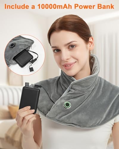 Weighted Neck Heating Pad Cordless Rechargeable Heating Pad for Neck & Back