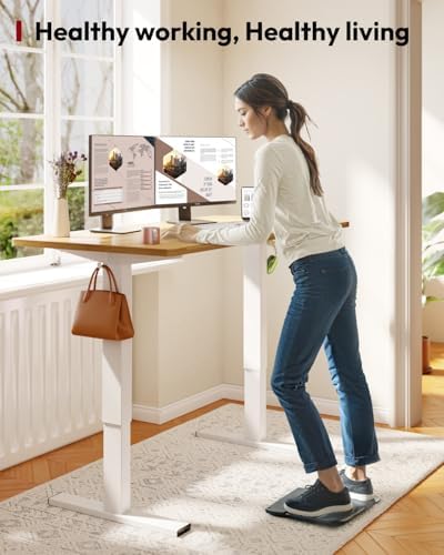 SANODESK 55''x24'' Height Adjustable Electric Standing Desk for Home Office