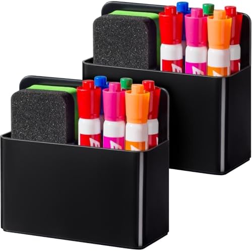 BEYGORM Plastic Magnetic Pen Holder, Powerful Magnet, 2 Pack