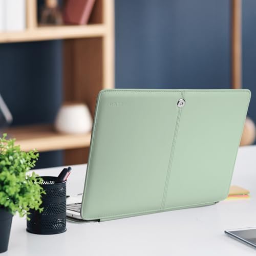 MOSISO PU Leather Sleeve Case Compatible with MacBook Air 13.6 inch