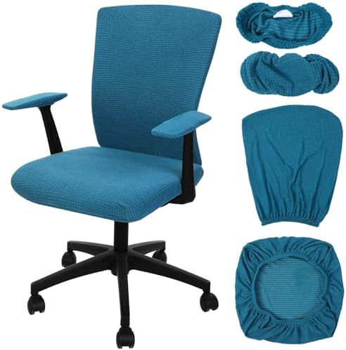 Tallew 4 Pcs Office Chair Covers Stretchable Armrest Seat,XL,Emerald Green