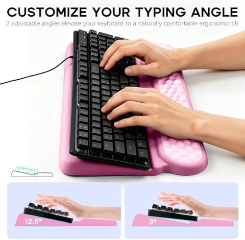 Wrist Rest with Keyboard Stand, Ergonomic Memory Foam Wrist Support