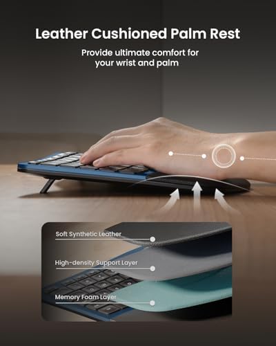 ProtoArc EKM01 Plus Wireless Ergonomic Keyboard Mouse Combo - Blue