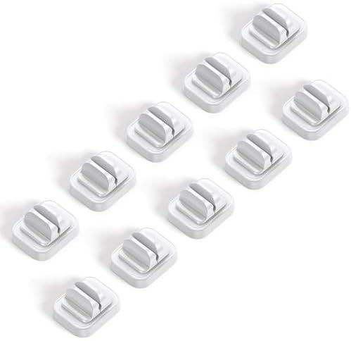 Lamicall 10 Pack [Spring Fixed] Cord Holder, Adjustable Desk Cable Clips