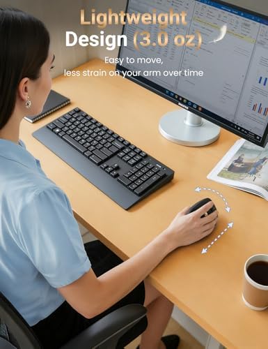 Ergonomic Vertical Wireless Mouse, 57°, Small/Medium Hands, Black