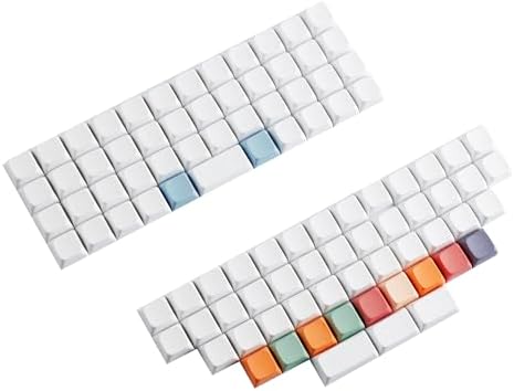 YMDK XDA DSA Blank Colorful PBT Keycaps Suitable for Ortholinear Layout MX Keyboard XD75 ID75 Split 36 Corne Split 46 Planck Preonic Niu40 (XDA 96)