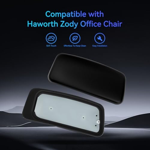Arm Pads Caps for Haworth Zody Office Chair（Black）