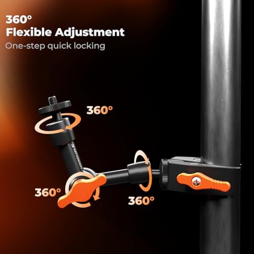 K&F CONCEPT 6" Magic Arm Clamp with Super Clamp 360° Ballhead Mini Arm
