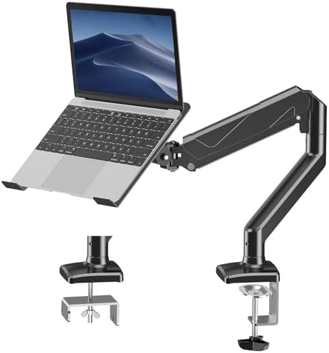 Laptop Stand Desk Mount, 2 in 1 Function, Single Monitor Mount