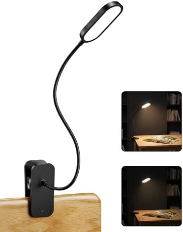 Honeywell Clip On Reading Light, Rechargeable Gooseneck CRI95 4000K Dimming