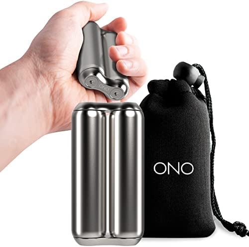 ONO Roller - Handheld Fidget Toy for Adults | Help Relieve Stress, Anxiety, Tension | Promotes Focus, Clarity | Compact, Portable Design (Natural, Full Size - Stainless Steel)
