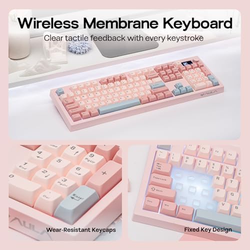 EPOMAKER Aula S102 PRO Membrane Gaming Keyboard w/TFT Screen & Volume Knob