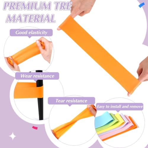 Sratte 48 Pcs Chair Bands for Kids with Fidgety Feet, ADHD Tools,Macaron