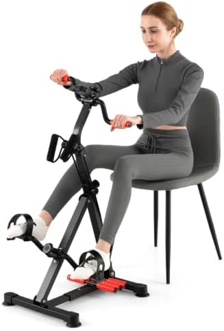 Pedal Exerciser Bike for Seniors, Hand Arm Leg Knee Physical Therapy Exercise Bike with Monitor