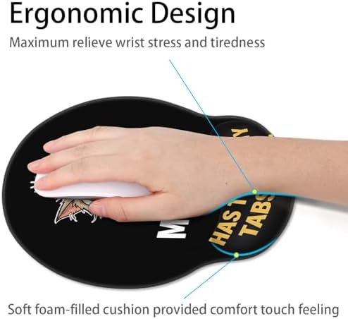 Britimes Ergonomic Mouse Pad with Wrist Support, Cat Animal